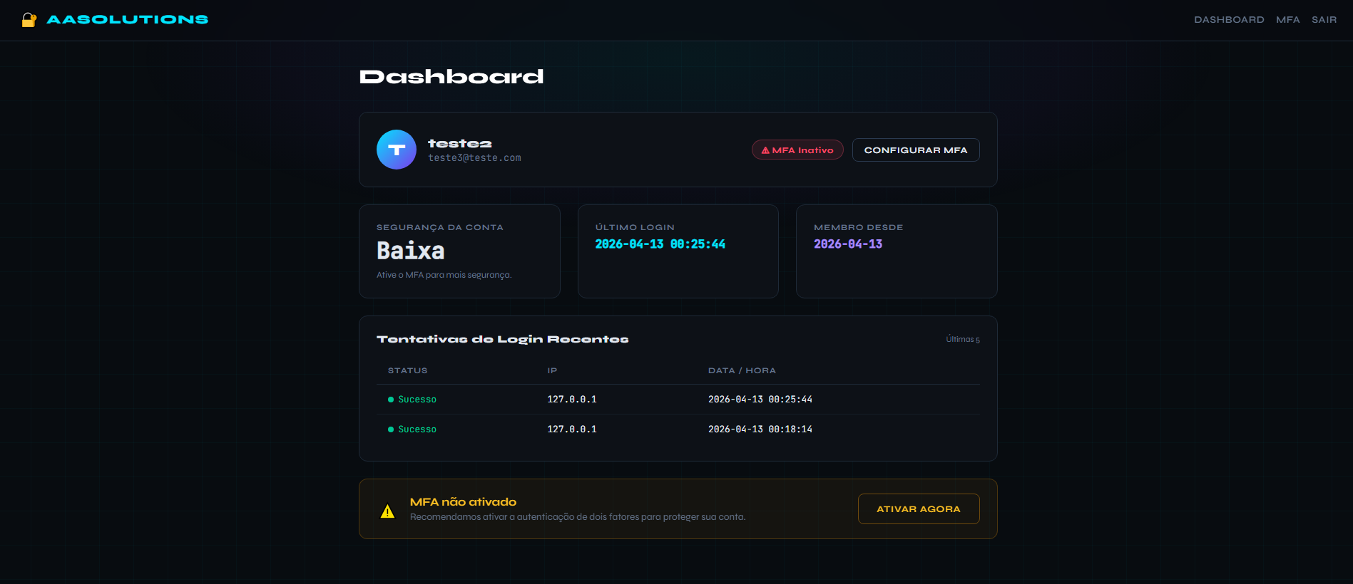SecureAuth - Verificação MFA